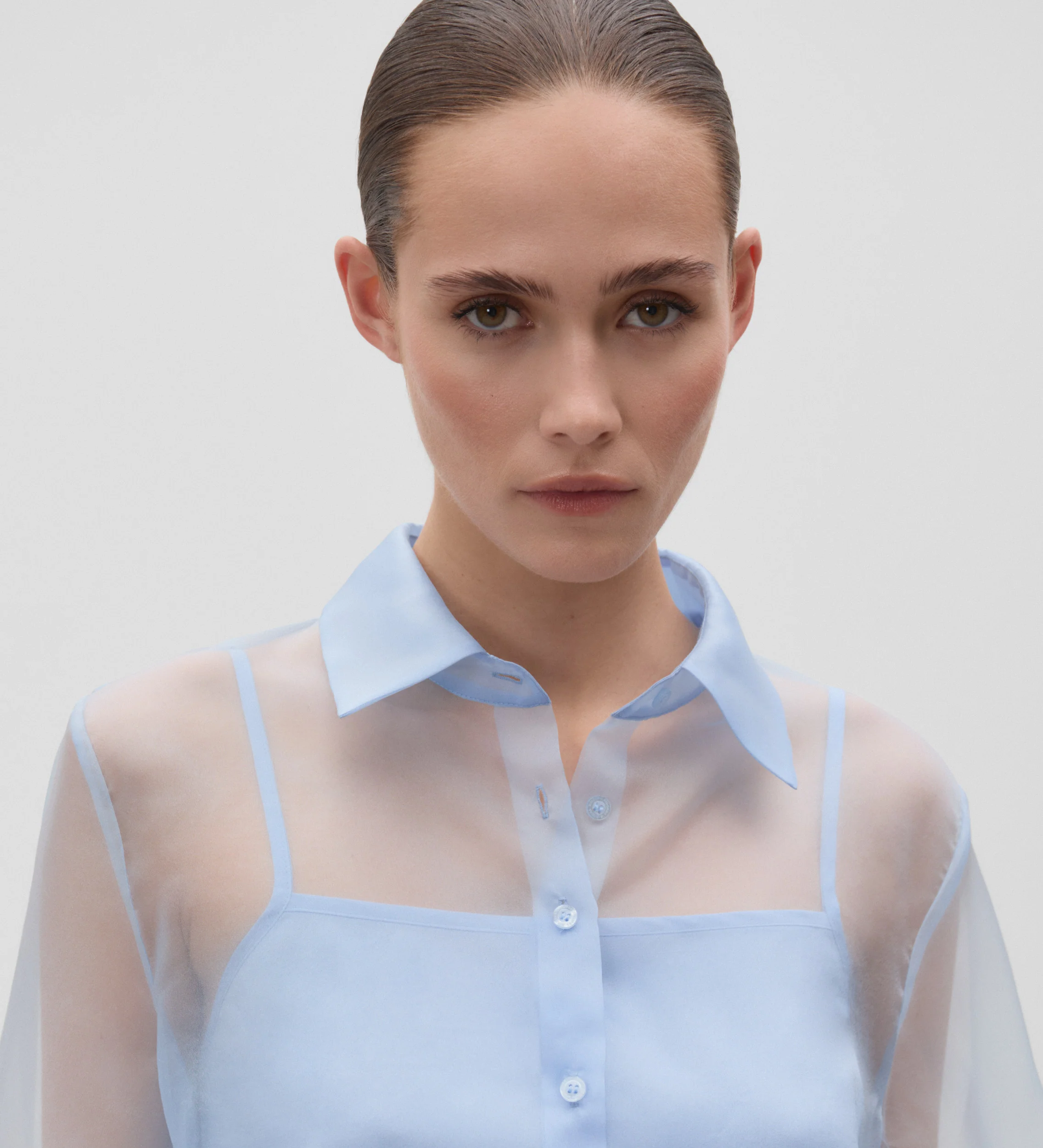 Blusa organza manga larga - Image 3