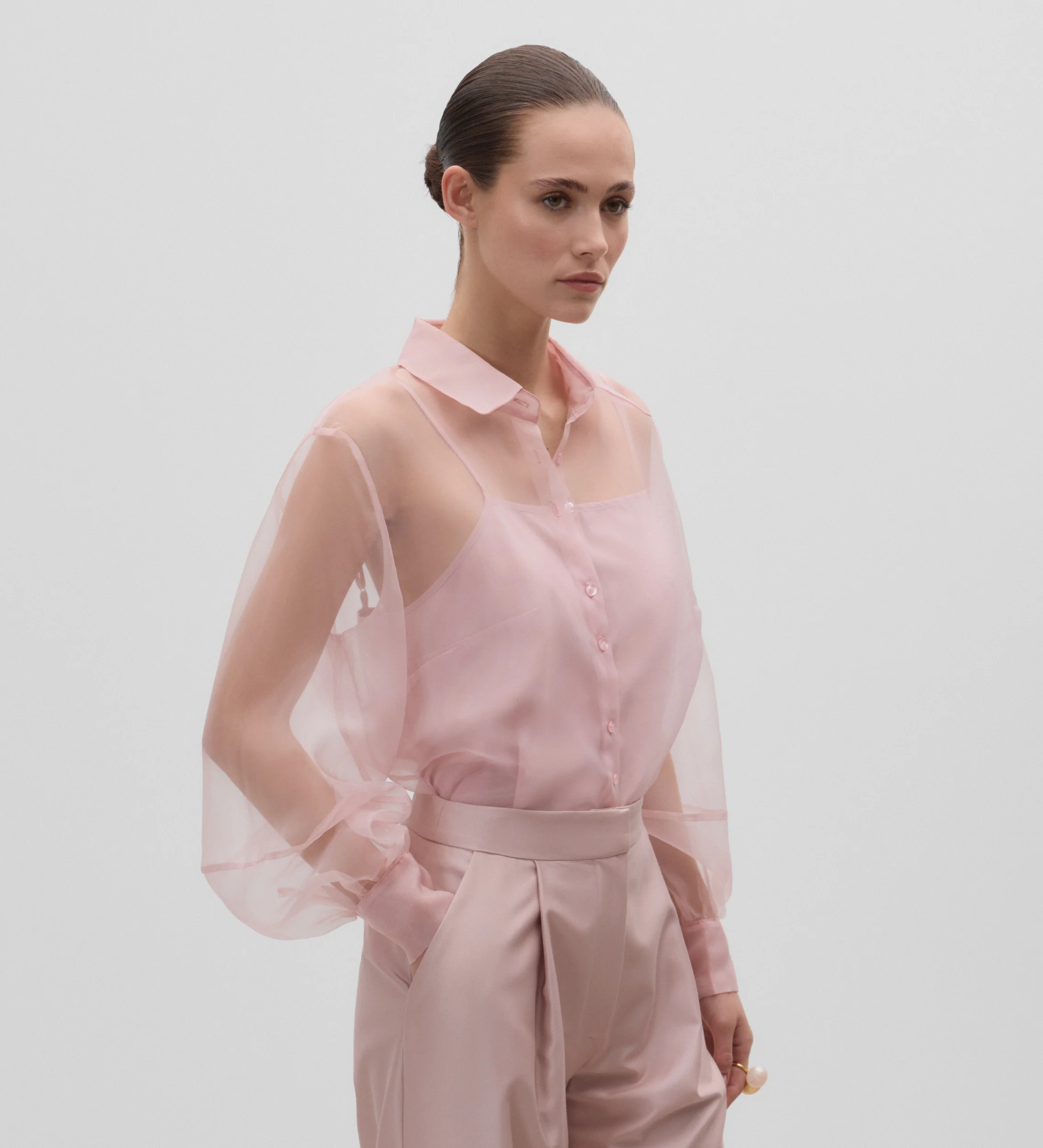 Blusa organza manga larga - Image 2