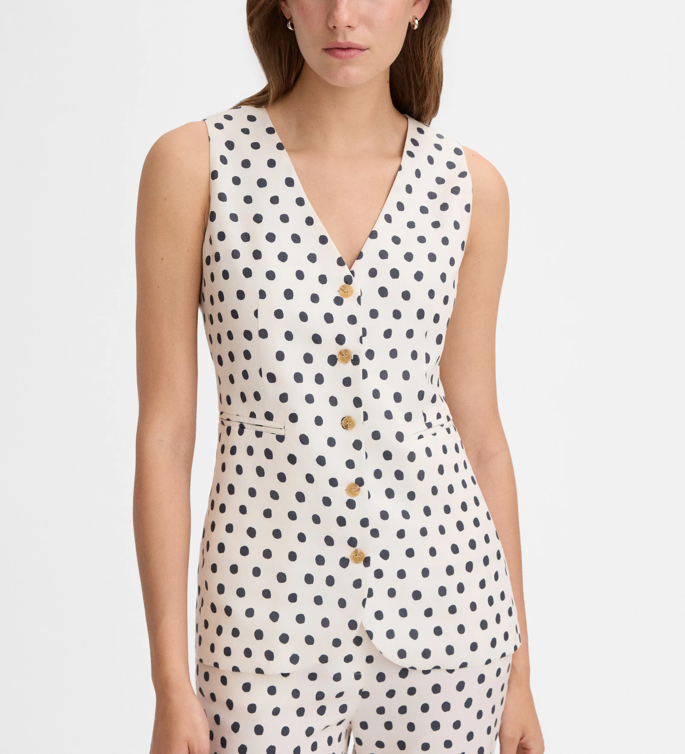 Chaleco estampado topos - Image 3