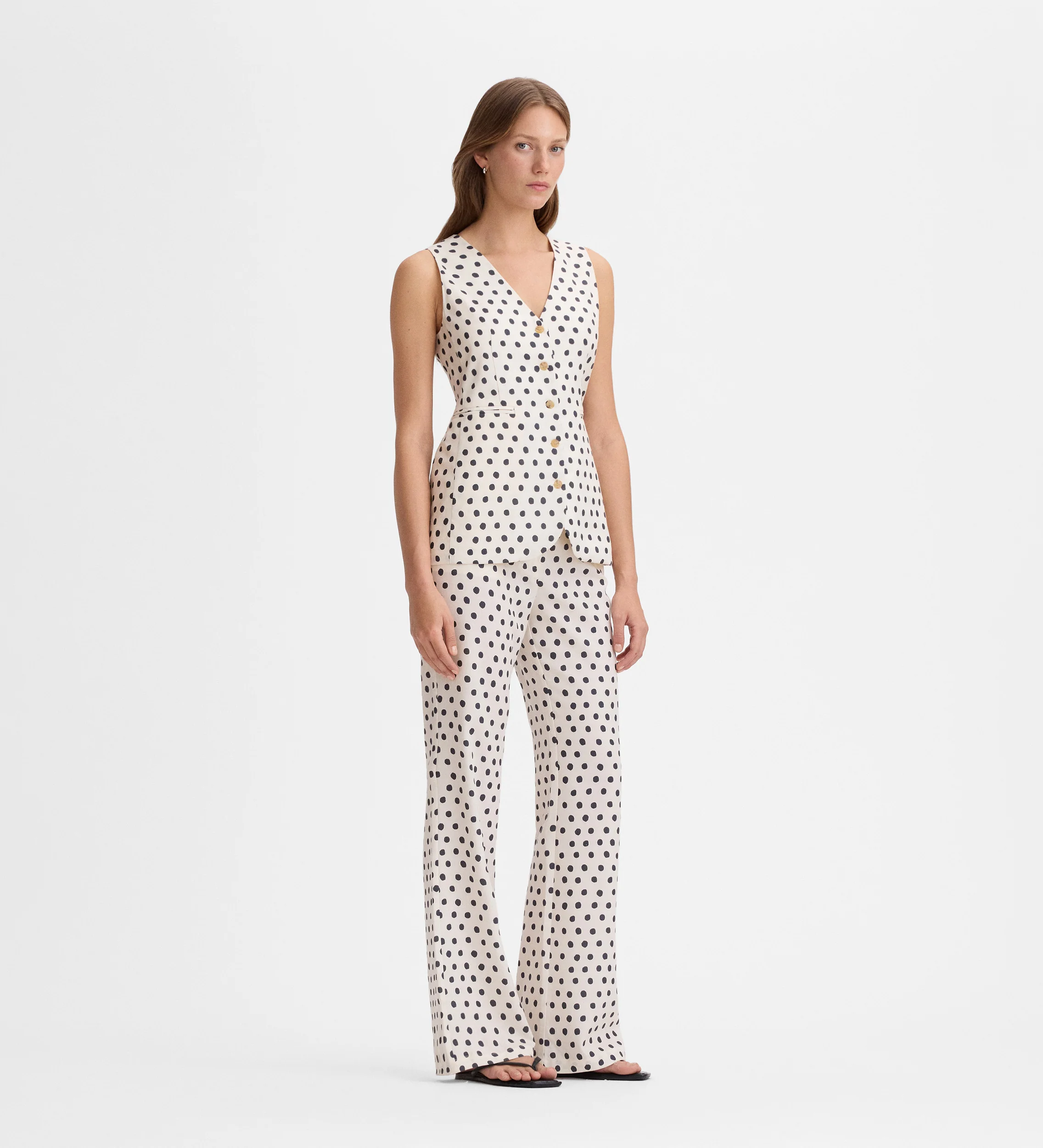 Chaleco estampado topos - Image 4