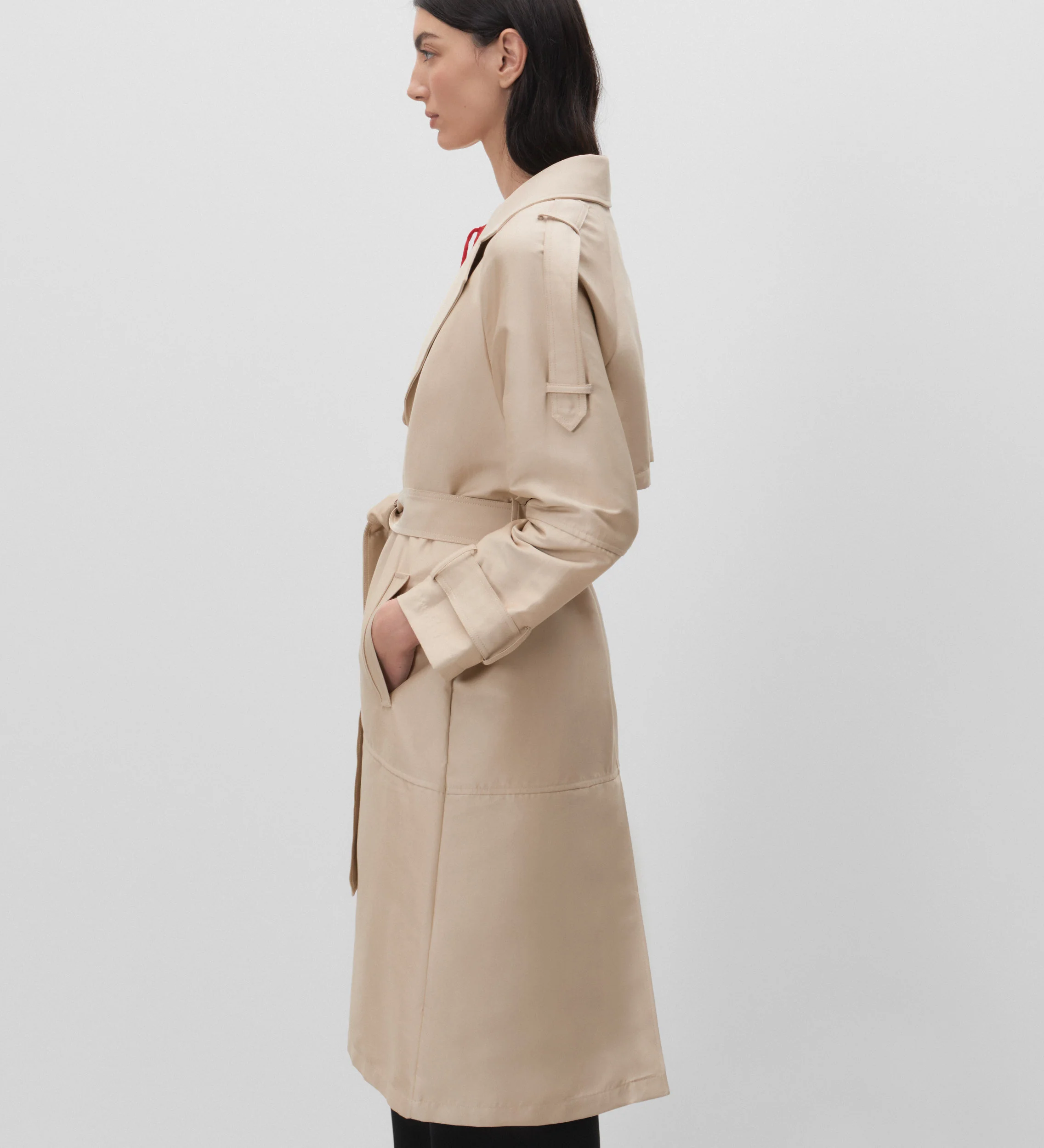 Gabardina cinturón lazada - Image 3