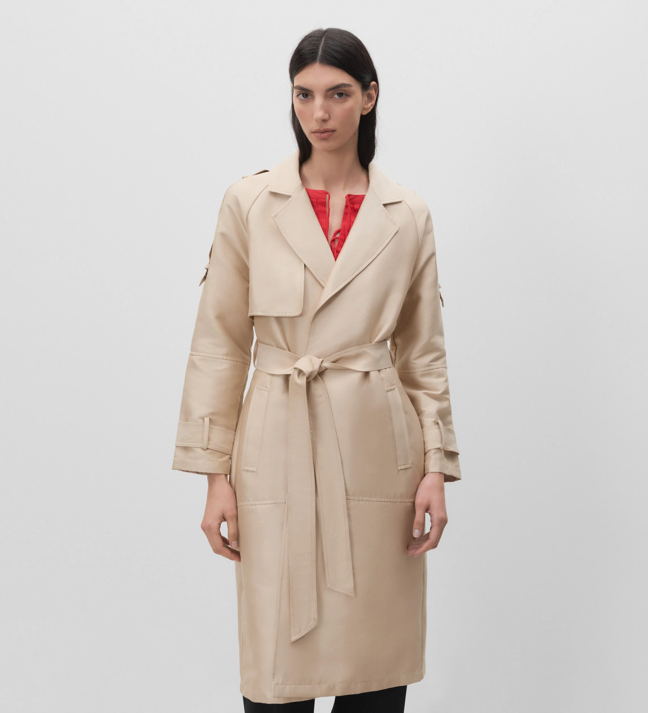 Gabardina cinturón lazada - Image 4