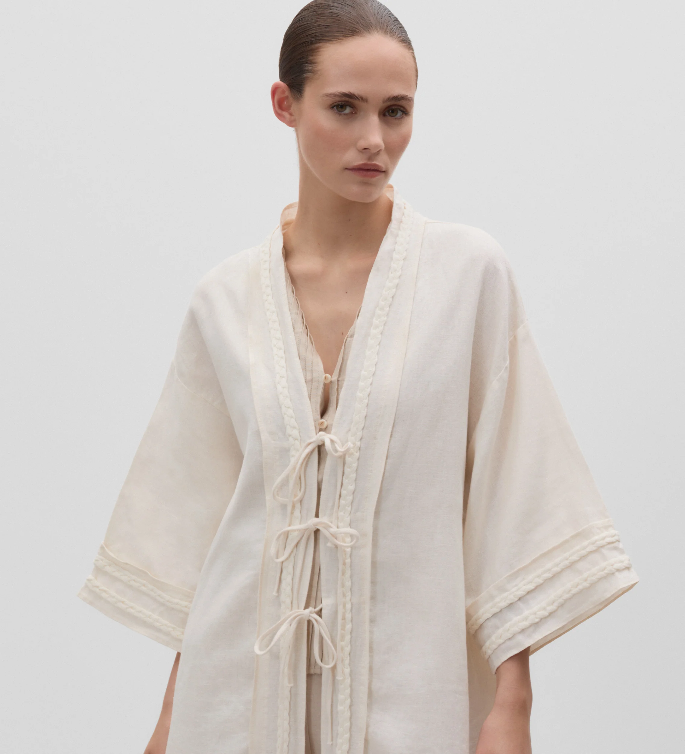 Kaftan lino trenzas - Image 3