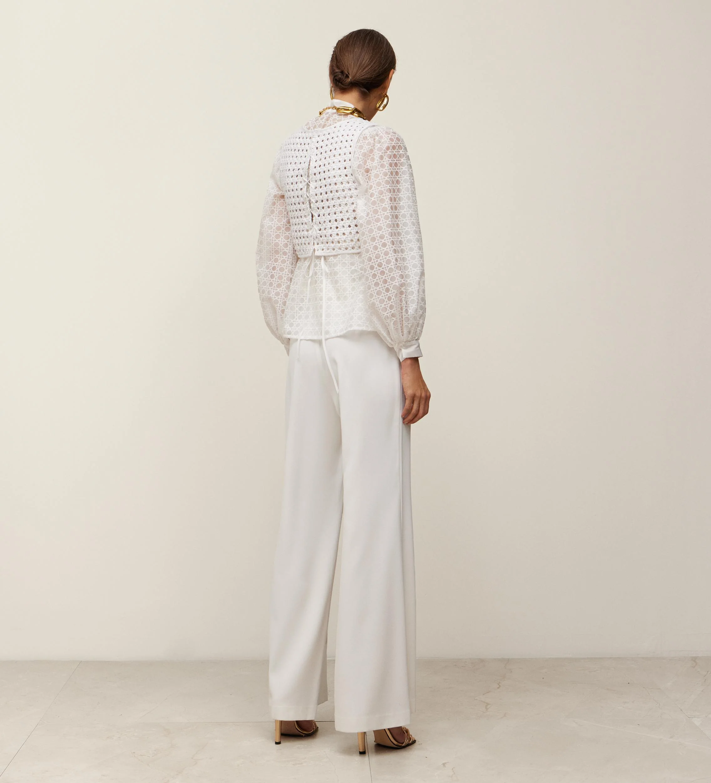 Pantalón crepé acampanado - Image 3