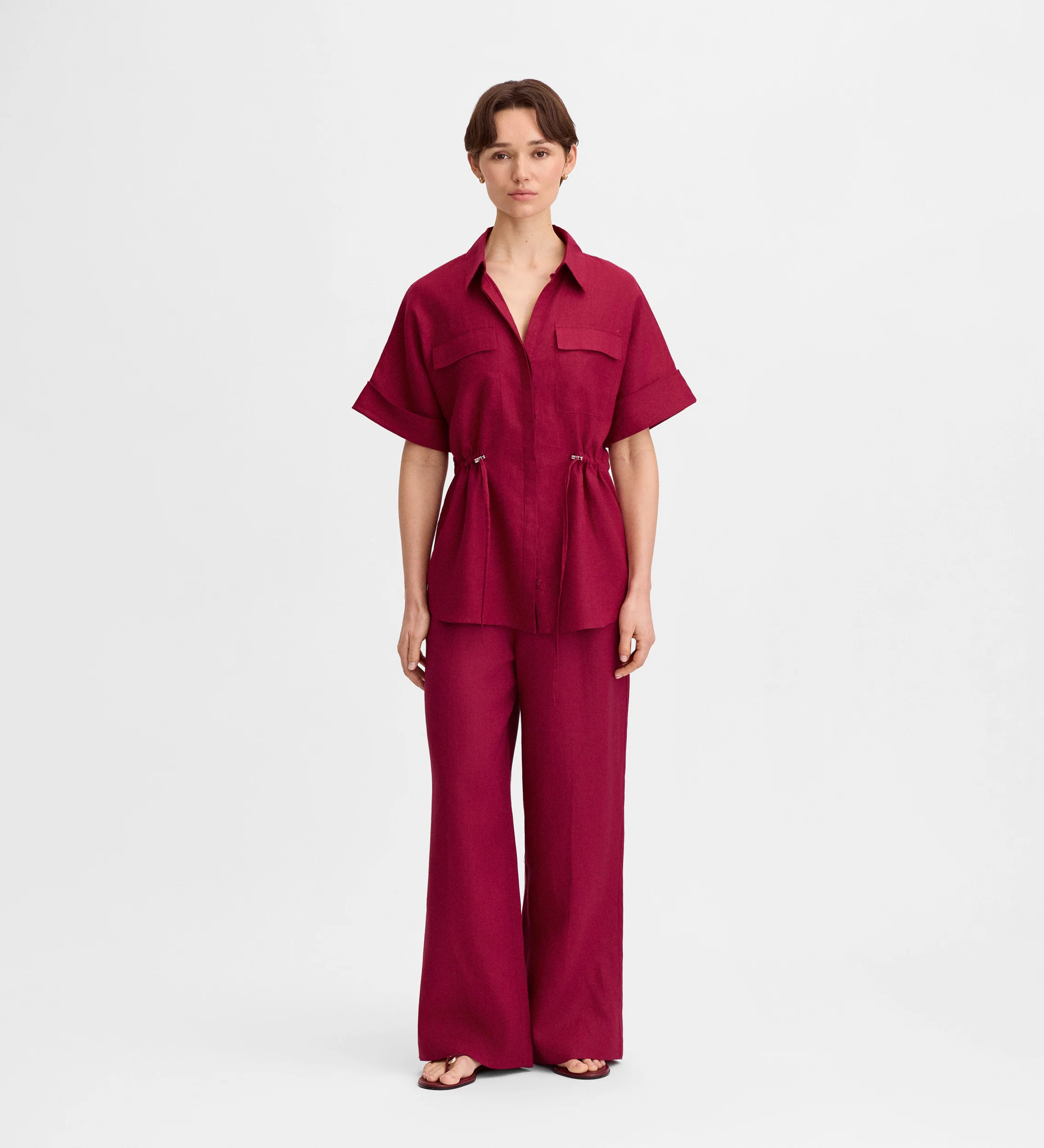 Pantalón lino pinzas