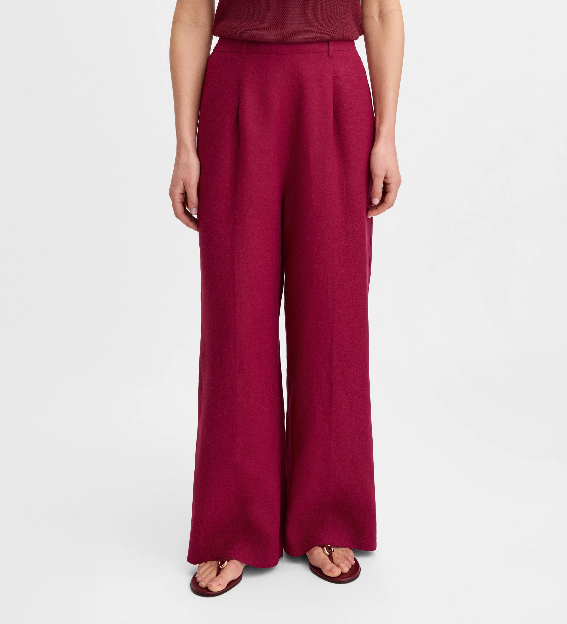 Pantalón lino pinzas - Image 3