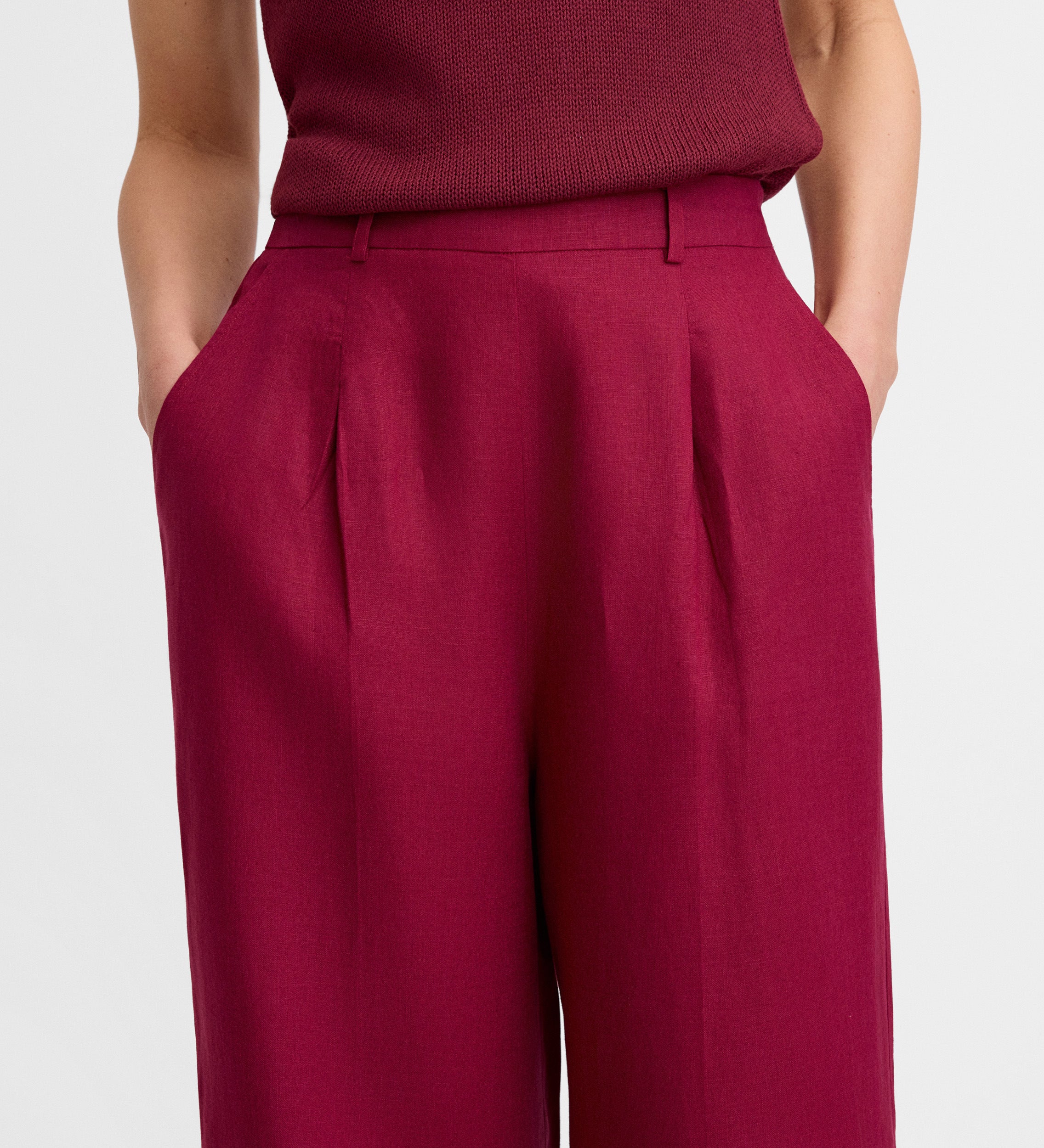 Pantalón lino pinzas - Image 5