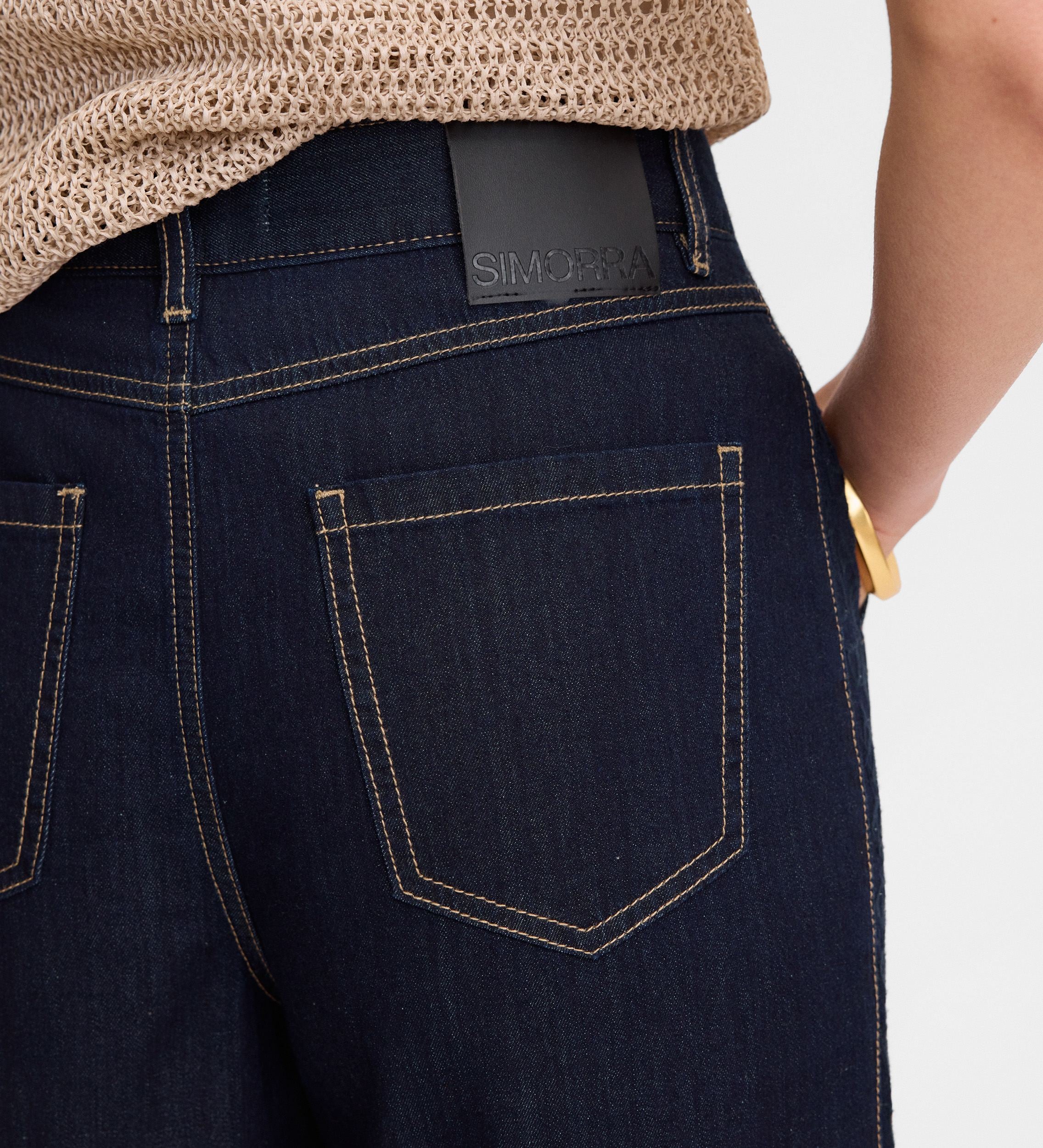 Pantalón vaquero ancho bordado - Image 3