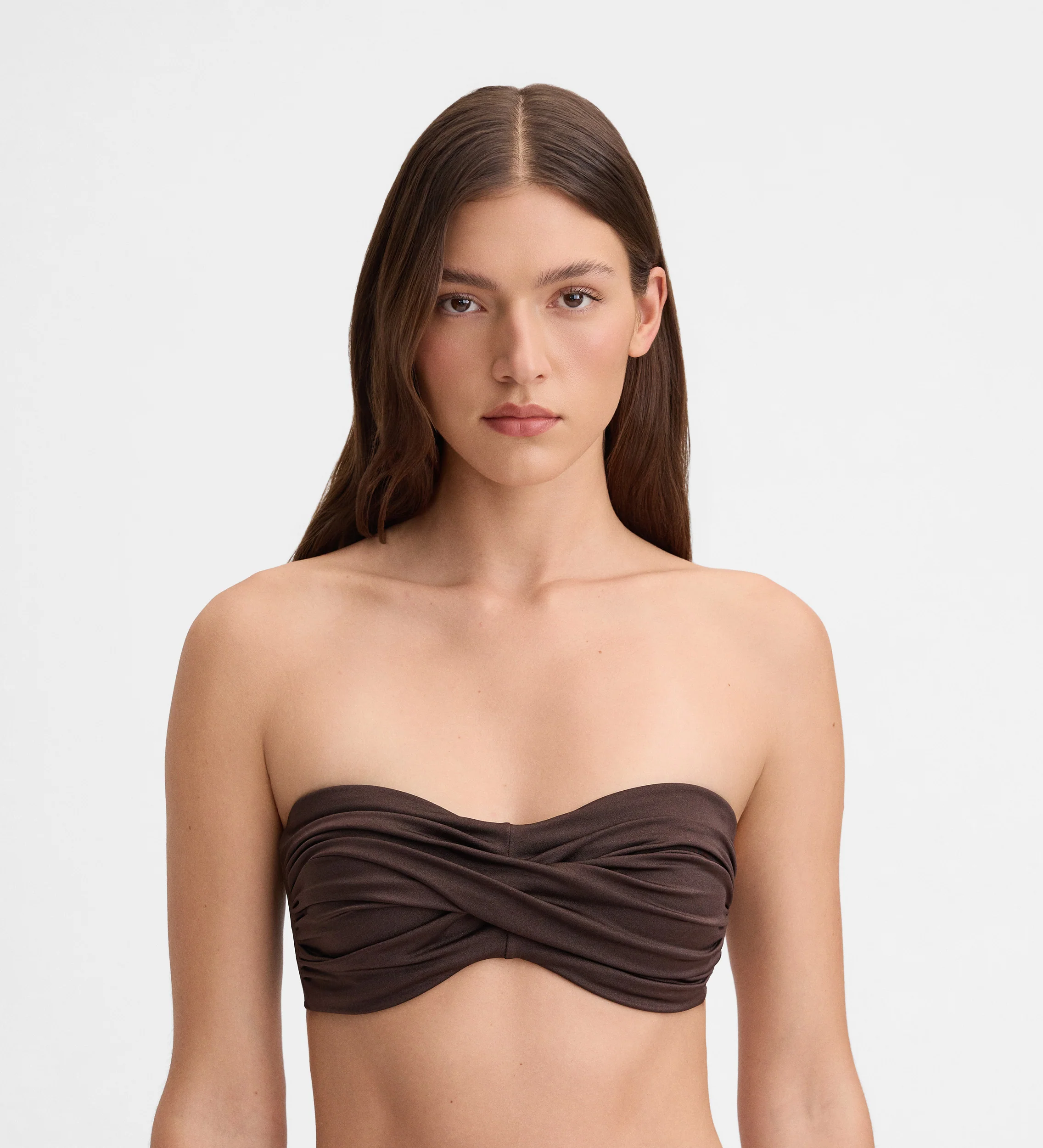 Top bikini bandeau drapeado - Image 3