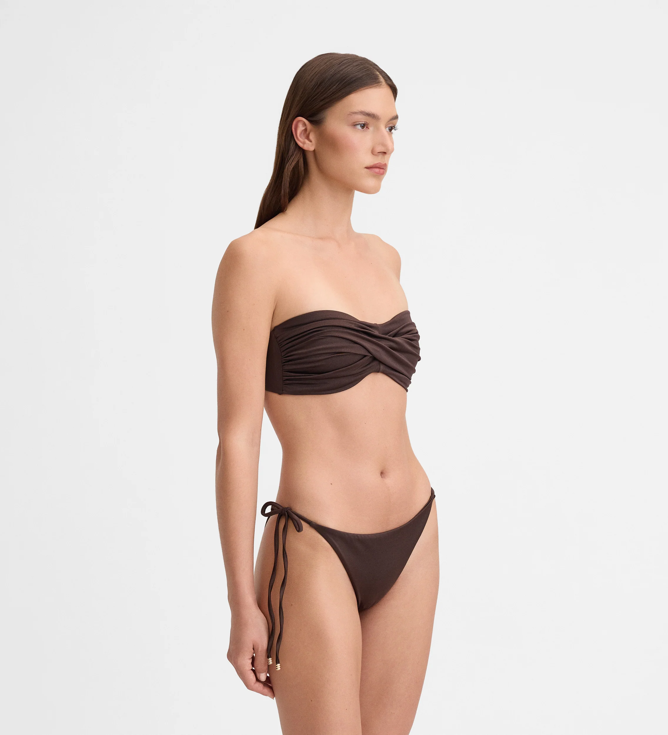 Top bikini bandeau drapeado - Image 4