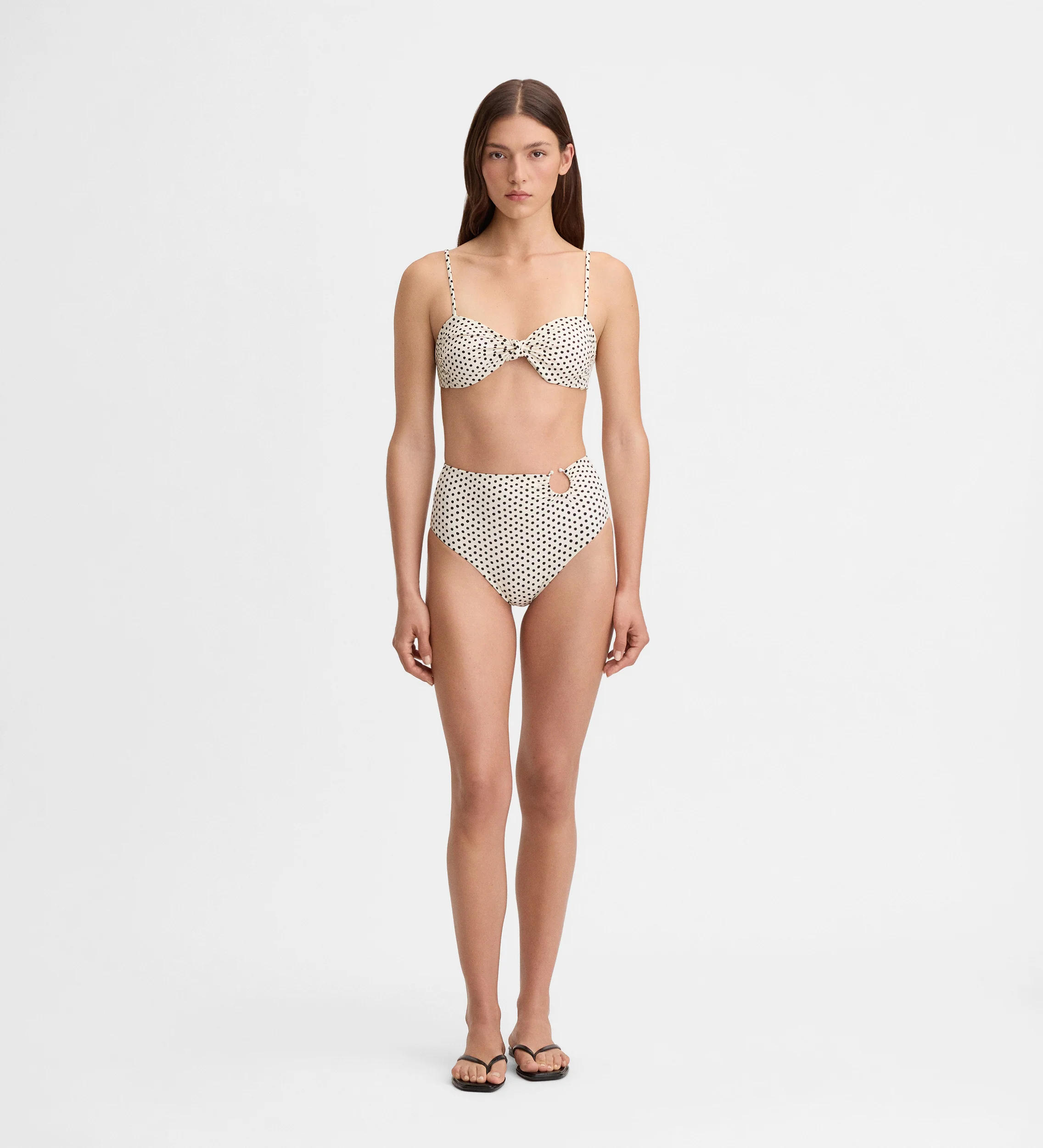 Top bikini fruncido estampado