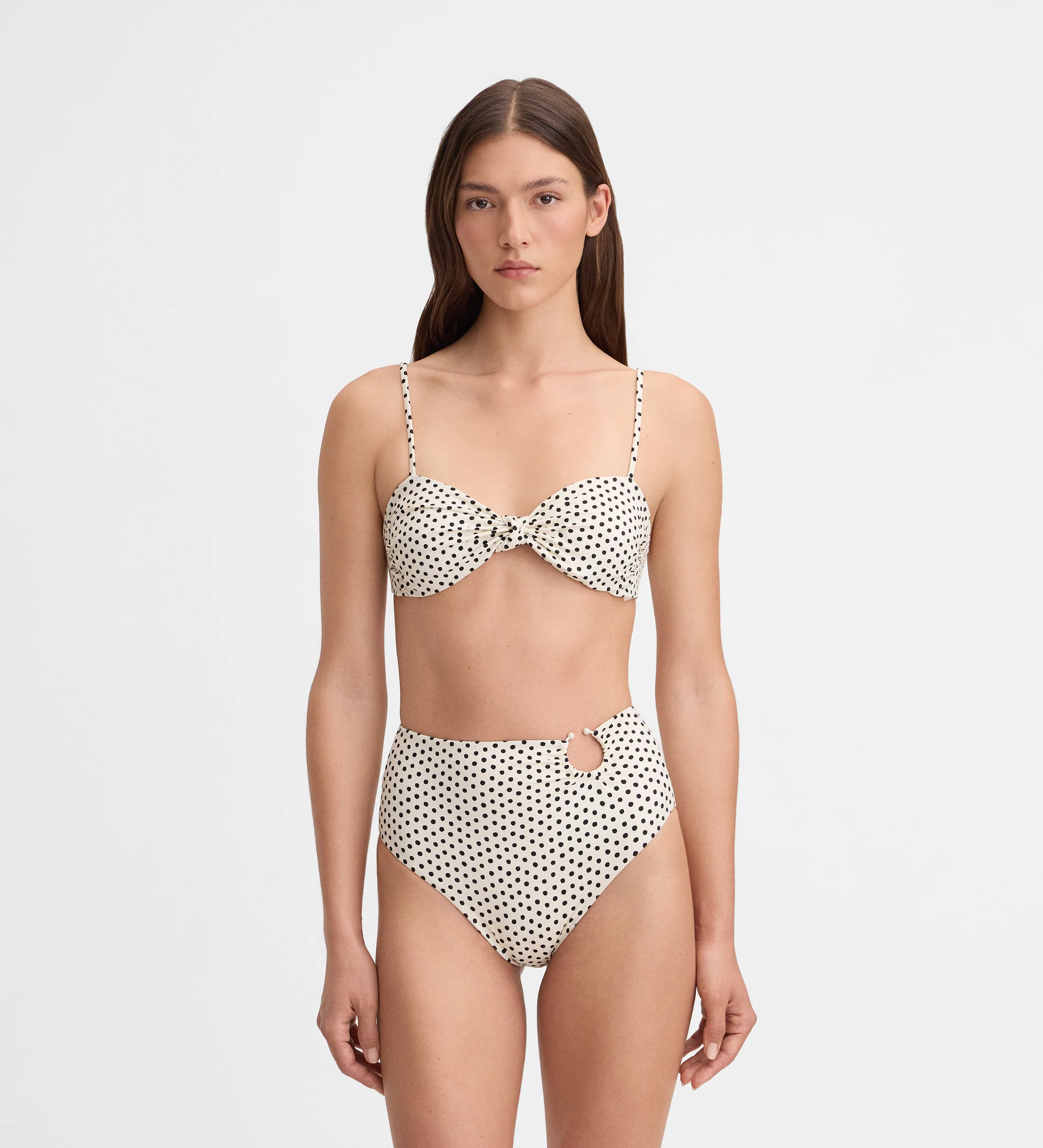Top bikini fruncido estampado - Image 2