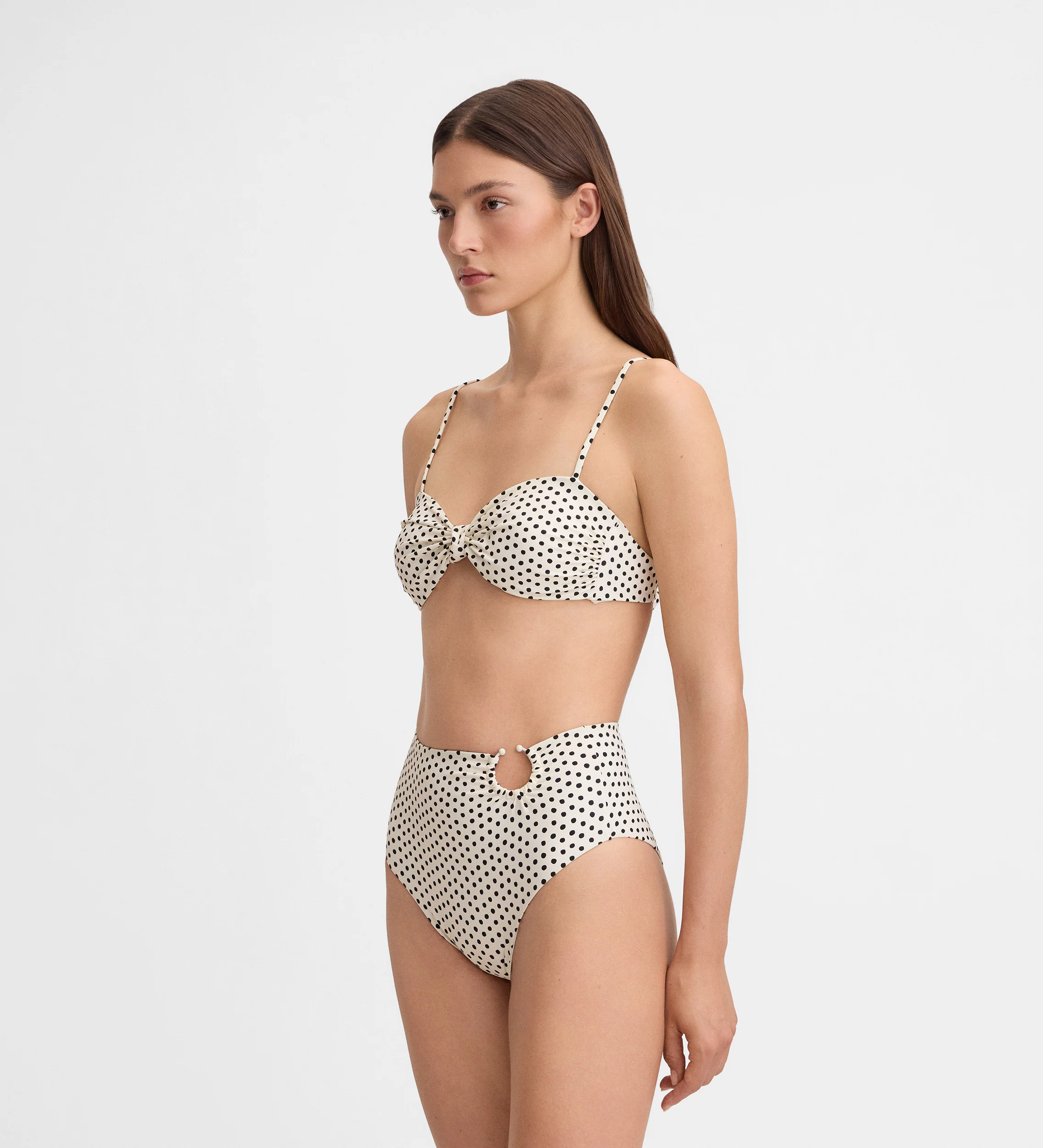 Top bikini fruncido estampado - Image 4
