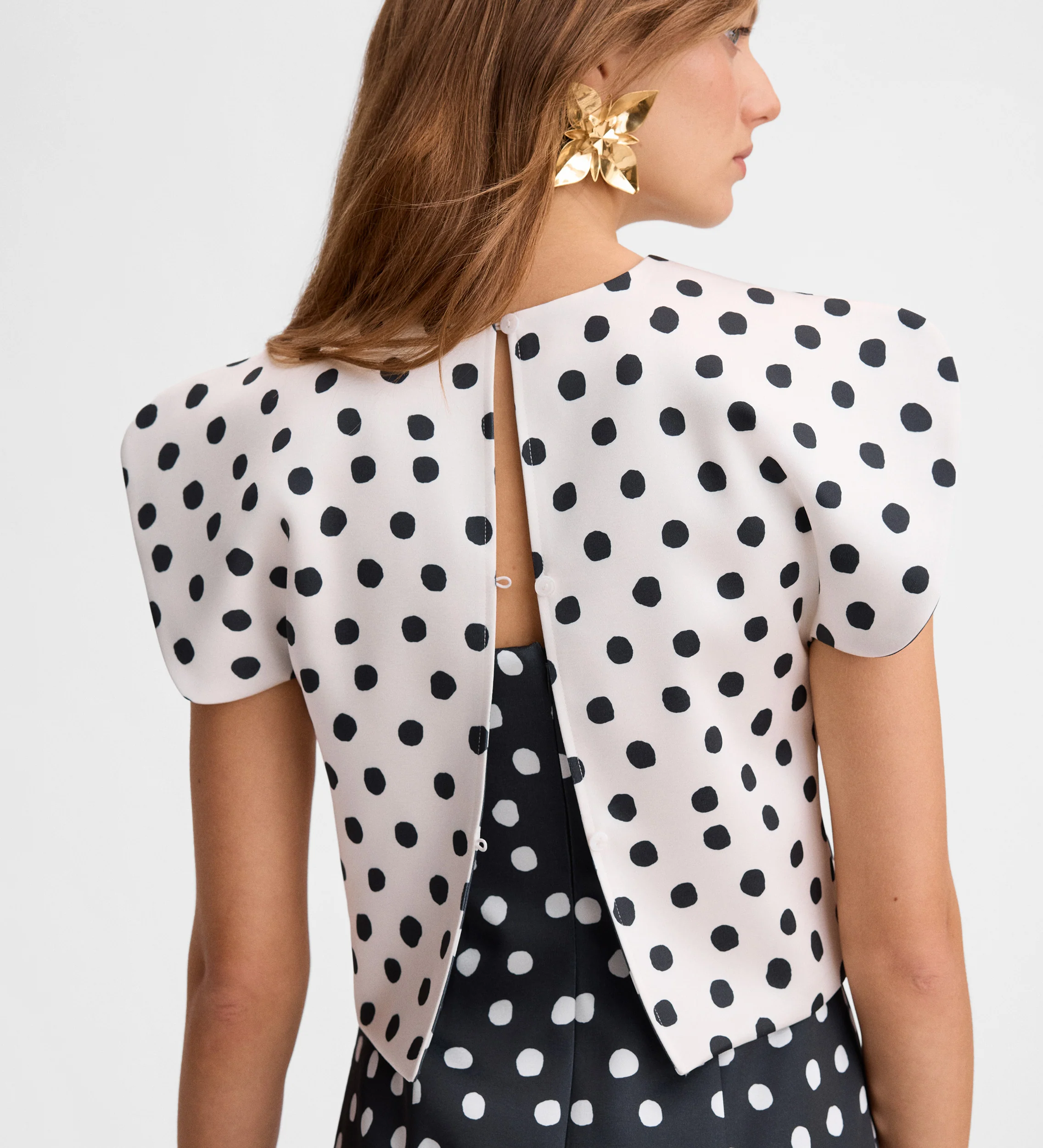 Top satén estampado - Image 4