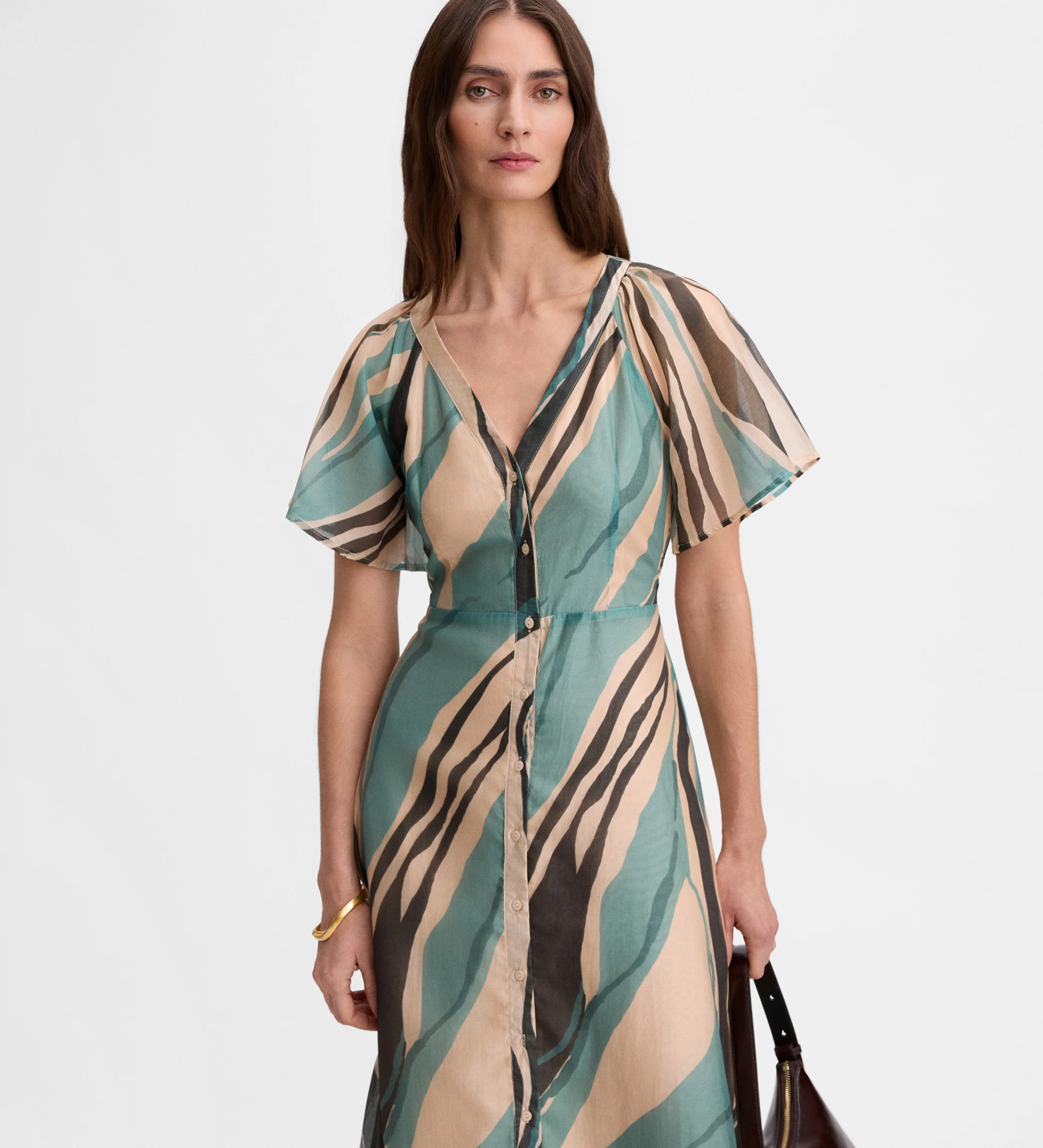Vestido estampado corte evasé - Image 3