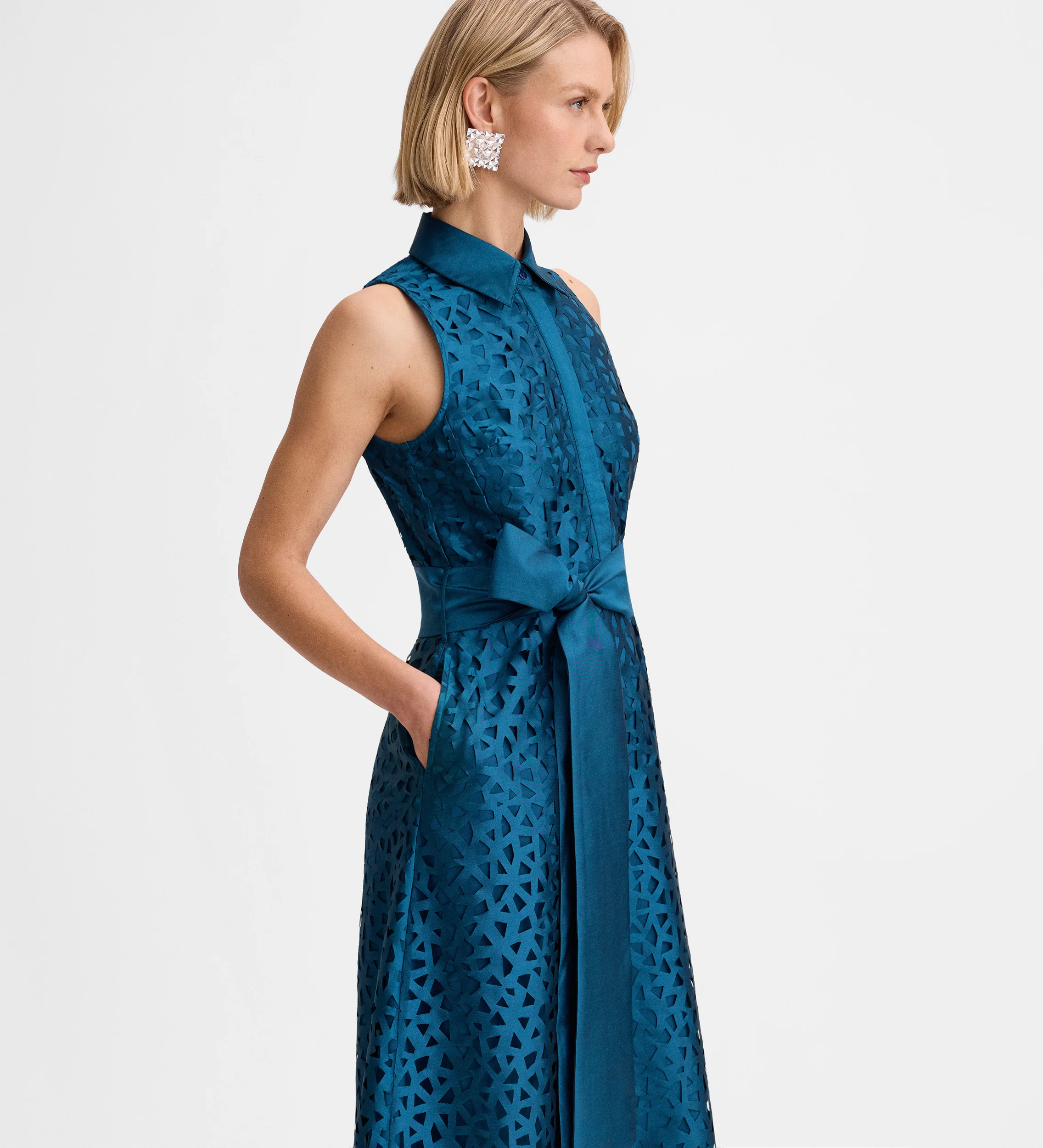 Vestido largo tafetán - Image 3
