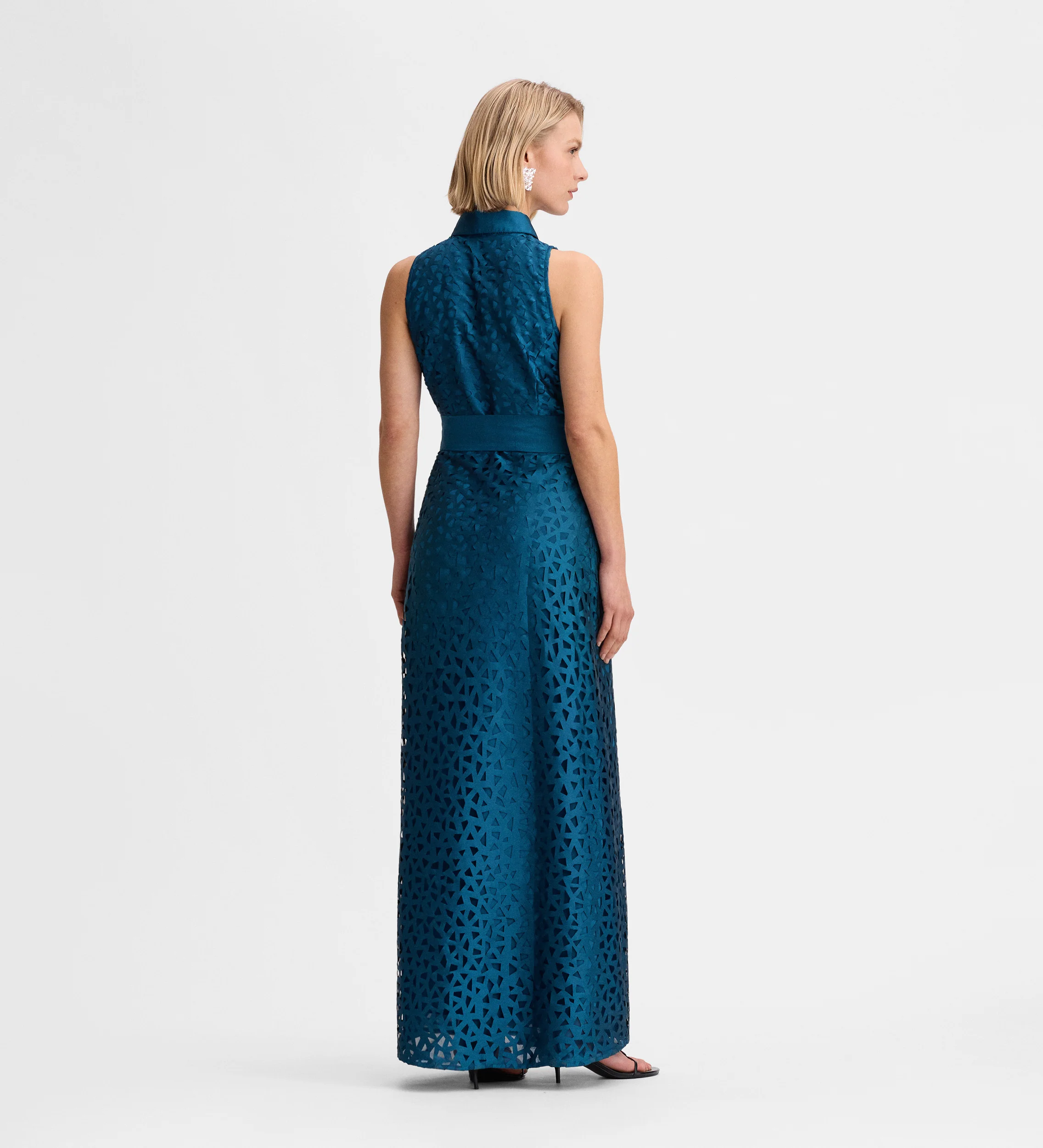 Vestido largo tafetán - Image 4