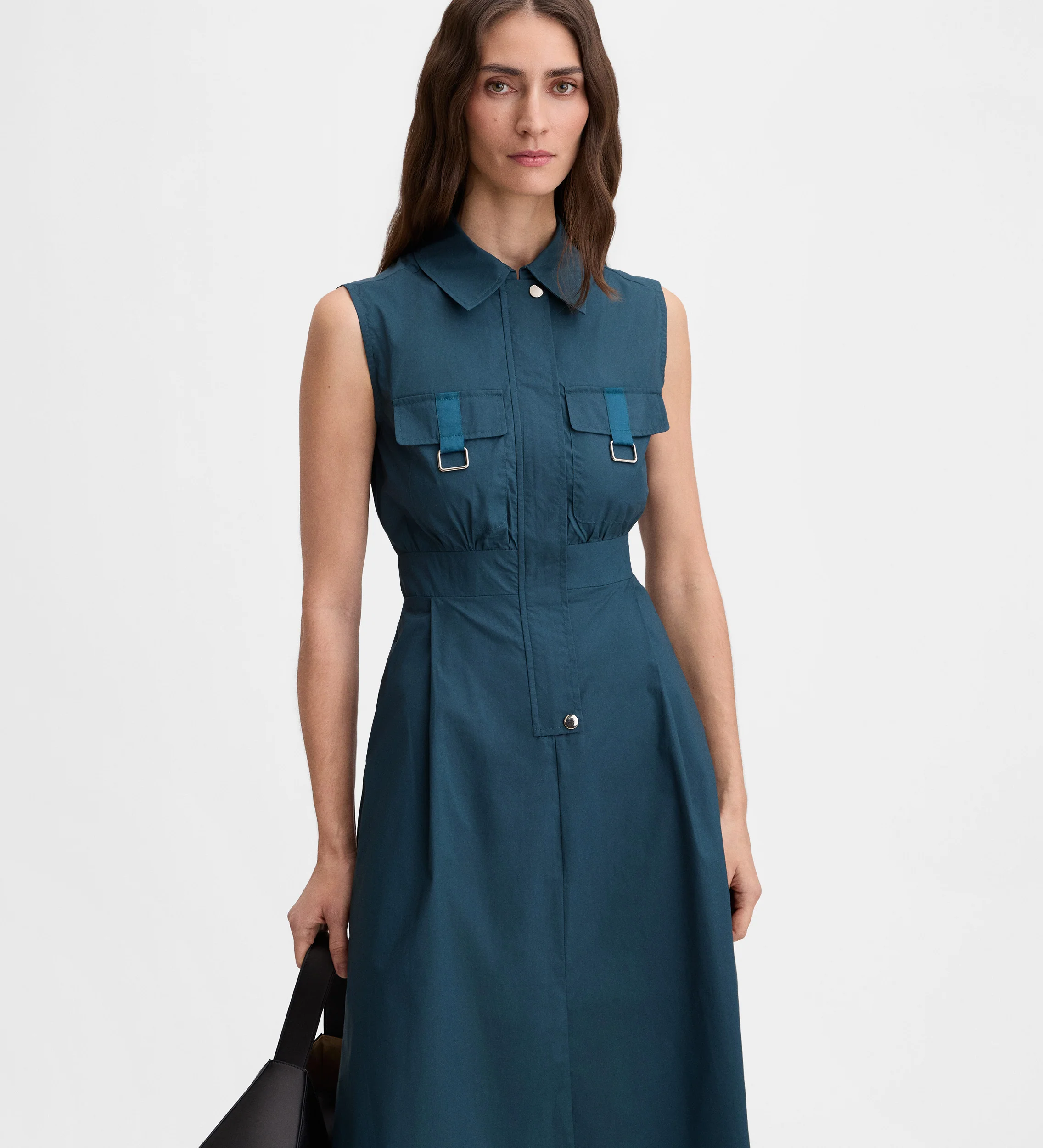 Vestido midi camisero hebillas - Image 3