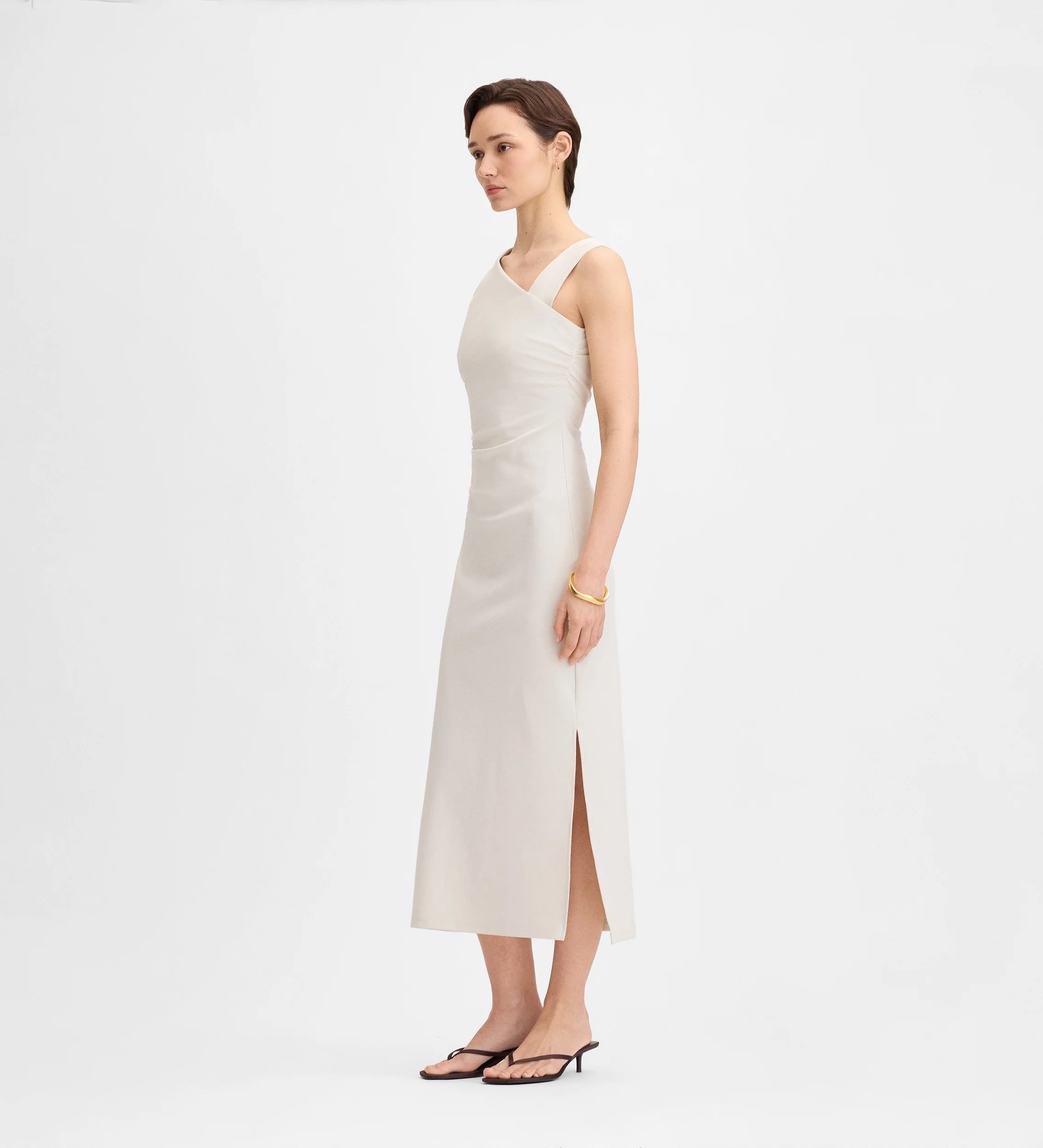 Vestido midi fruncido - Image 2