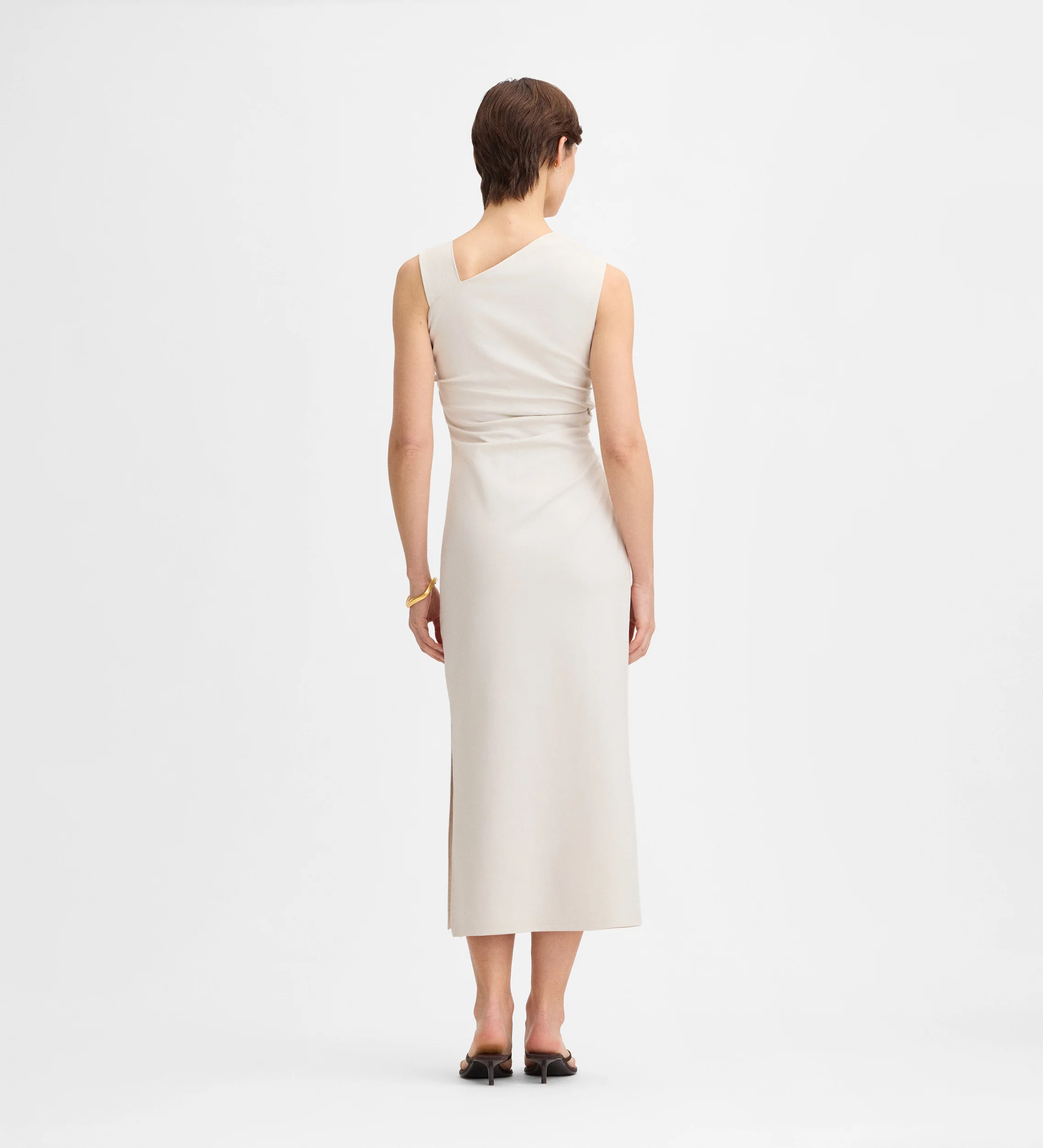 Vestido midi fruncido - Image 4