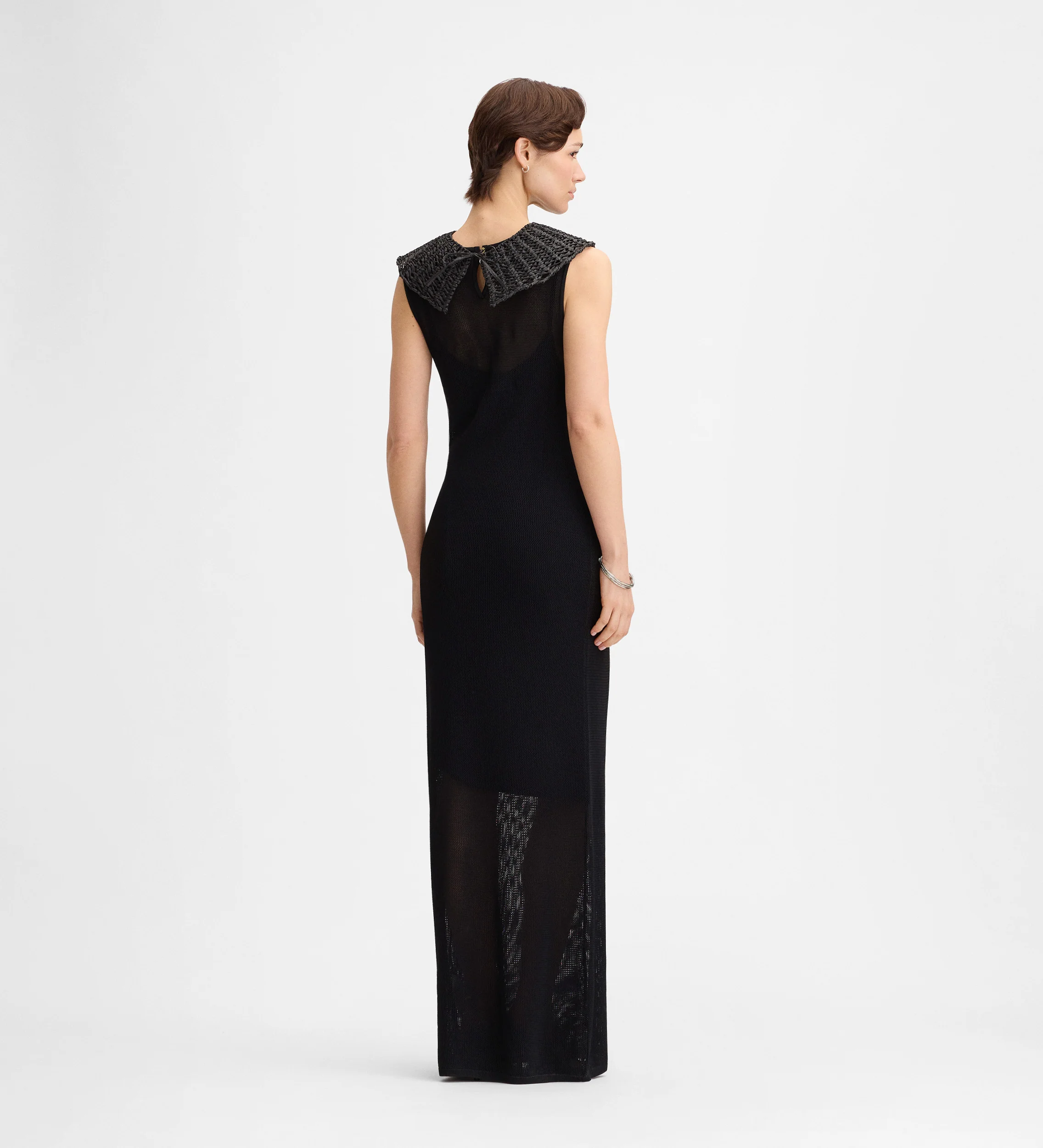 Vestido punto cuello rafia - Image 4