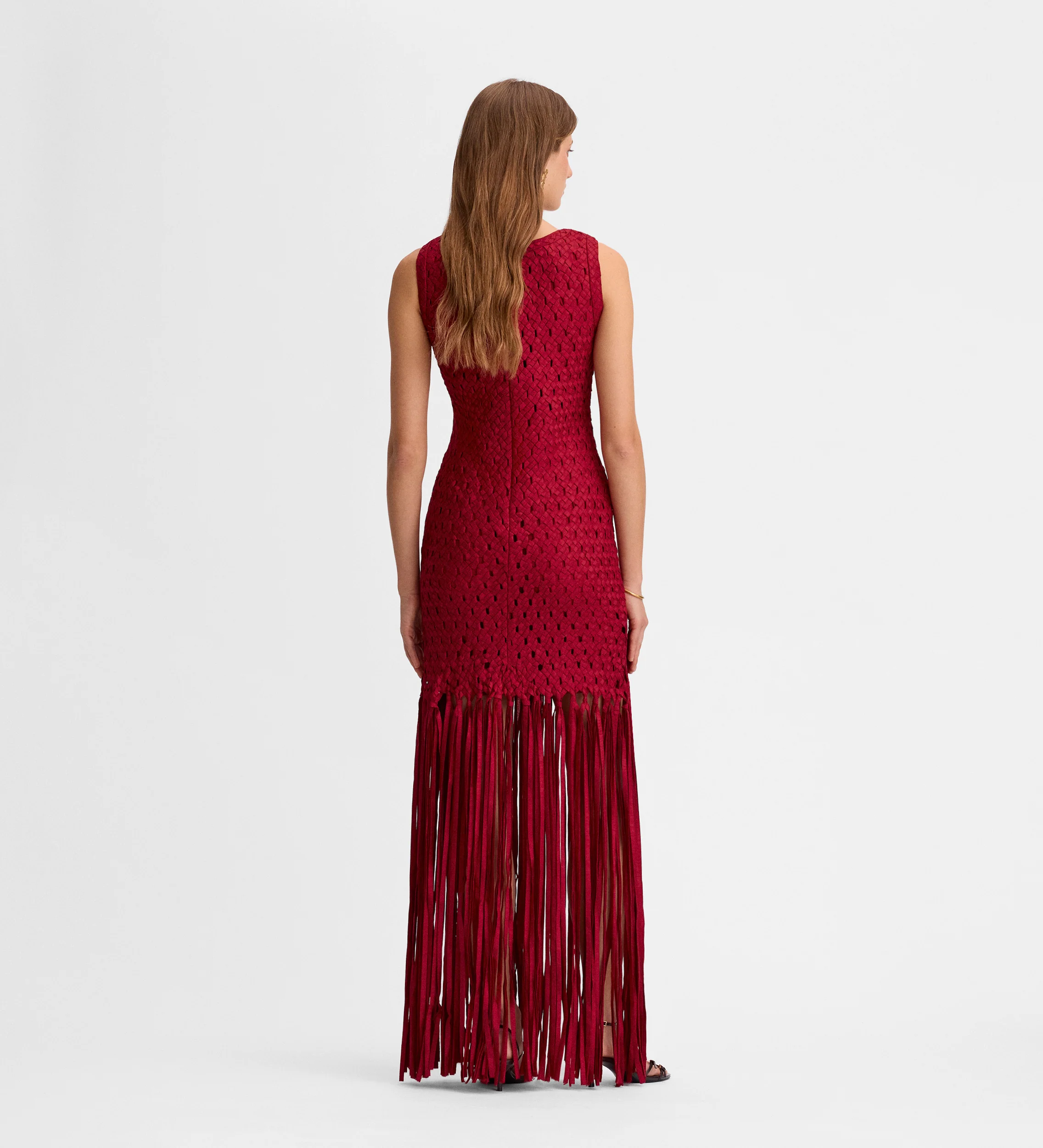 Vestido tafetán flecos - Image 6