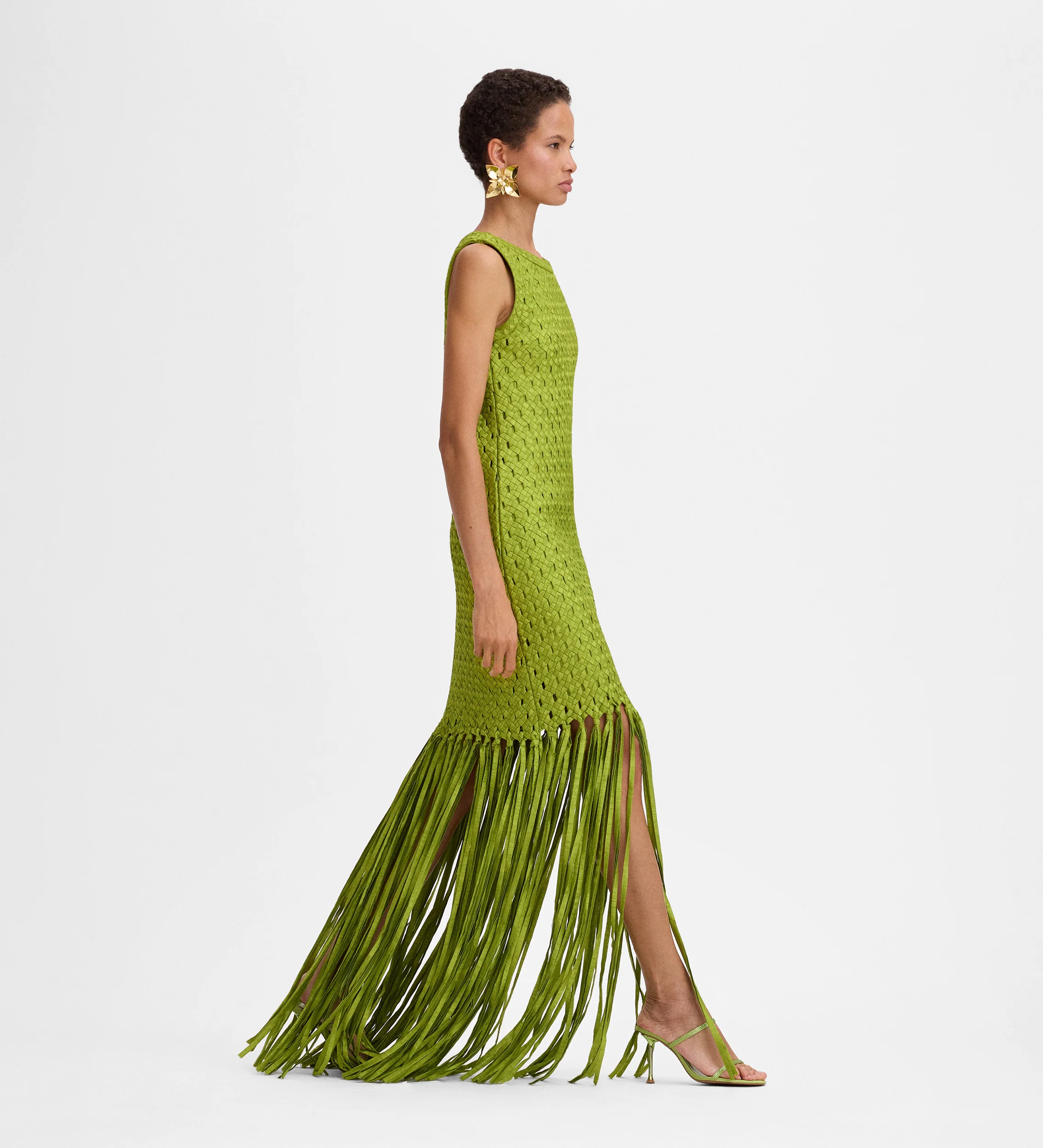 Vestido tafetán flecos - Image 2
